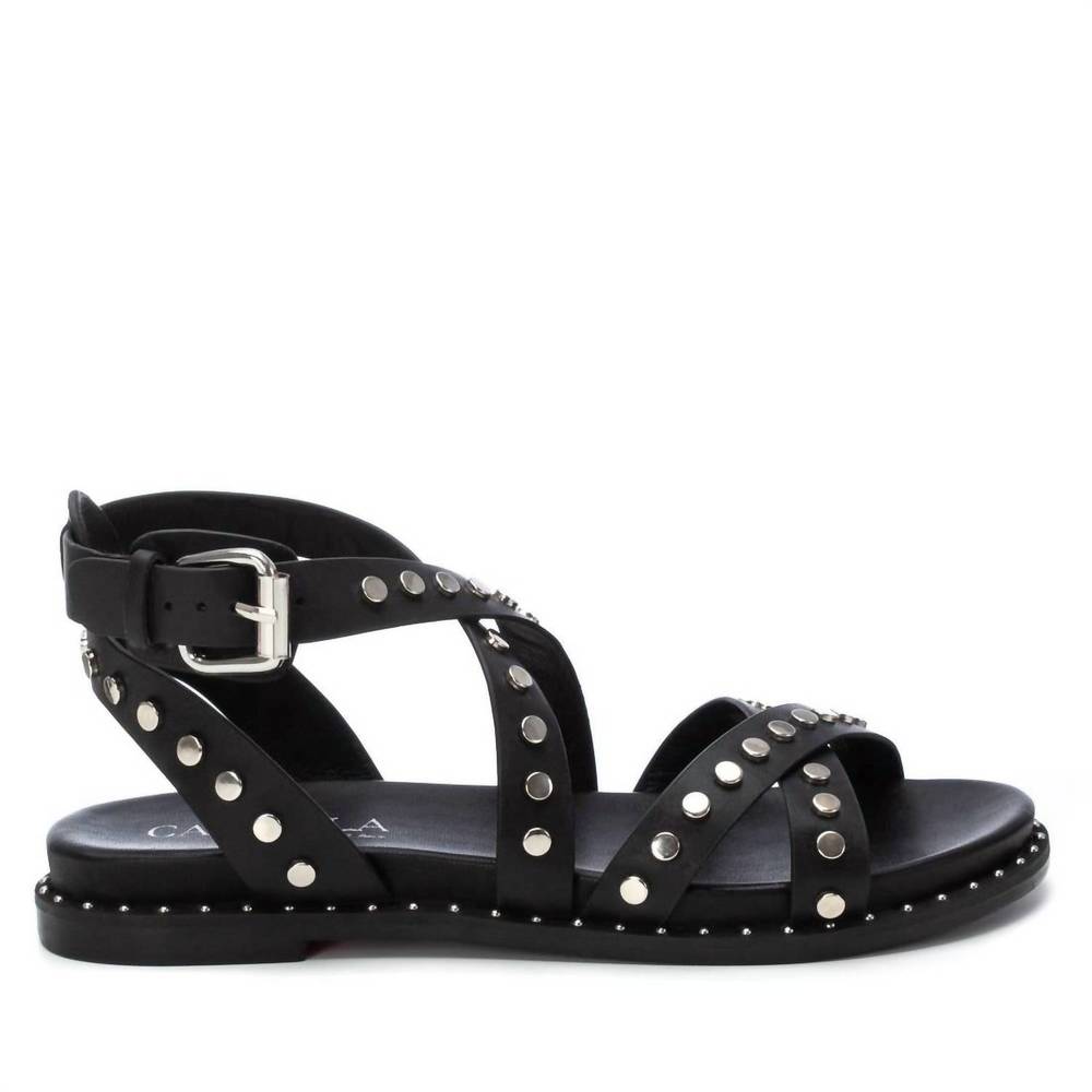 NEW XTI women's flat sandals in black - Picture 1 of 5